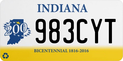 IN license plate 983CYT