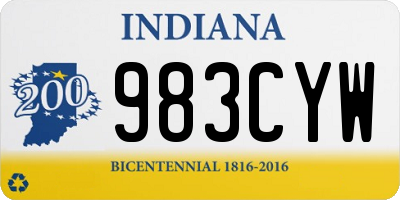 IN license plate 983CYW