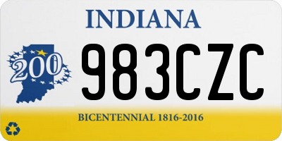 IN license plate 983CZC