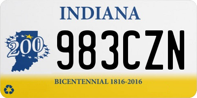 IN license plate 983CZN