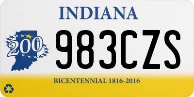 IN license plate 983CZS