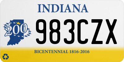 IN license plate 983CZX