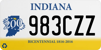 IN license plate 983CZZ