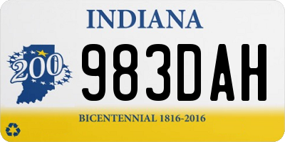 IN license plate 983DAH