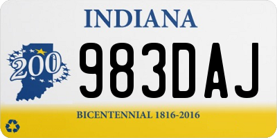 IN license plate 983DAJ