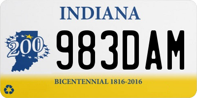 IN license plate 983DAM