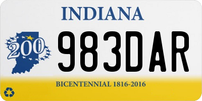 IN license plate 983DAR