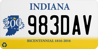 IN license plate 983DAV