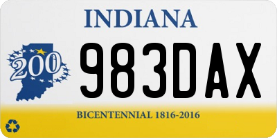 IN license plate 983DAX