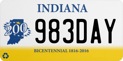 IN license plate 983DAY