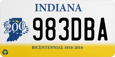 IN license plate 983DBA