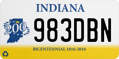 IN license plate 983DBN