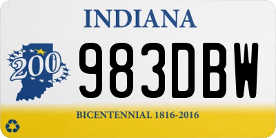 IN license plate 983DBW