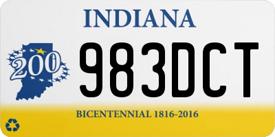 IN license plate 983DCT