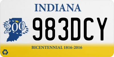 IN license plate 983DCY