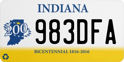 IN license plate 983DFA