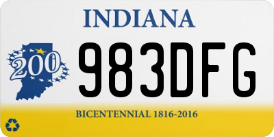 IN license plate 983DFG