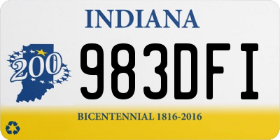 IN license plate 983DFI