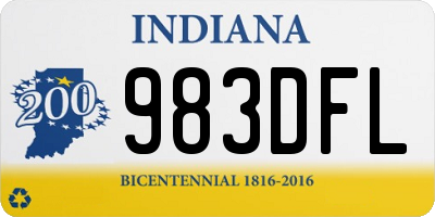 IN license plate 983DFL