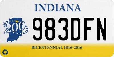 IN license plate 983DFN