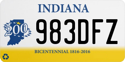 IN license plate 983DFZ