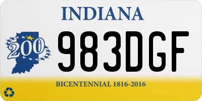 IN license plate 983DGF