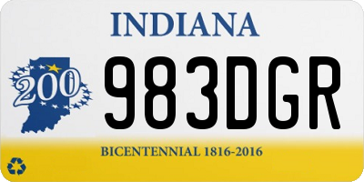 IN license plate 983DGR
