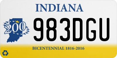 IN license plate 983DGU