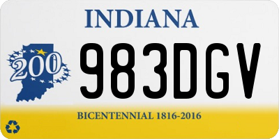 IN license plate 983DGV