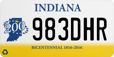 IN license plate 983DHR