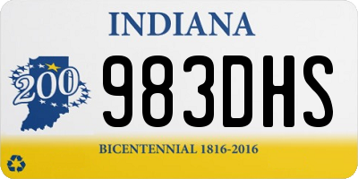 IN license plate 983DHS