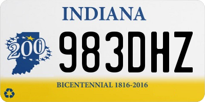 IN license plate 983DHZ