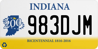 IN license plate 983DJM