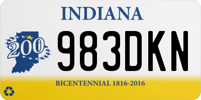 IN license plate 983DKN