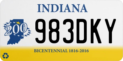 IN license plate 983DKY