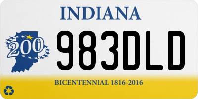 IN license plate 983DLD