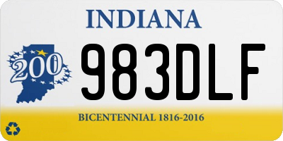 IN license plate 983DLF