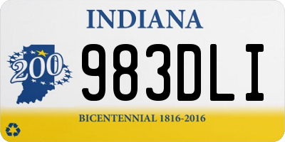 IN license plate 983DLI