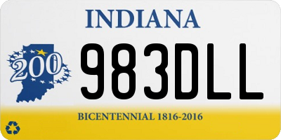 IN license plate 983DLL