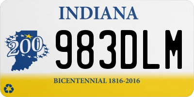 IN license plate 983DLM