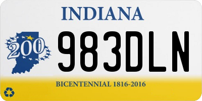 IN license plate 983DLN