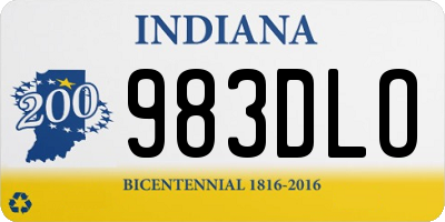 IN license plate 983DLO