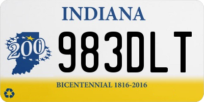 IN license plate 983DLT
