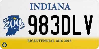 IN license plate 983DLV