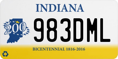 IN license plate 983DML