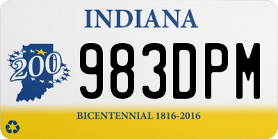 IN license plate 983DPM
