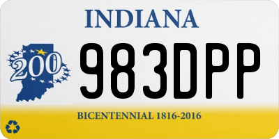 IN license plate 983DPP