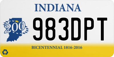 IN license plate 983DPT