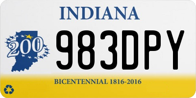 IN license plate 983DPY