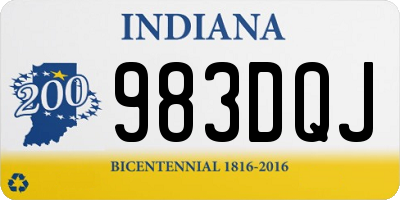 IN license plate 983DQJ